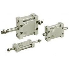 SMC Linear Compact Cylinders MU M(D)UW Plate Cylinder, Double Acting, Double Rod w/Auto Switch Mounting Groove